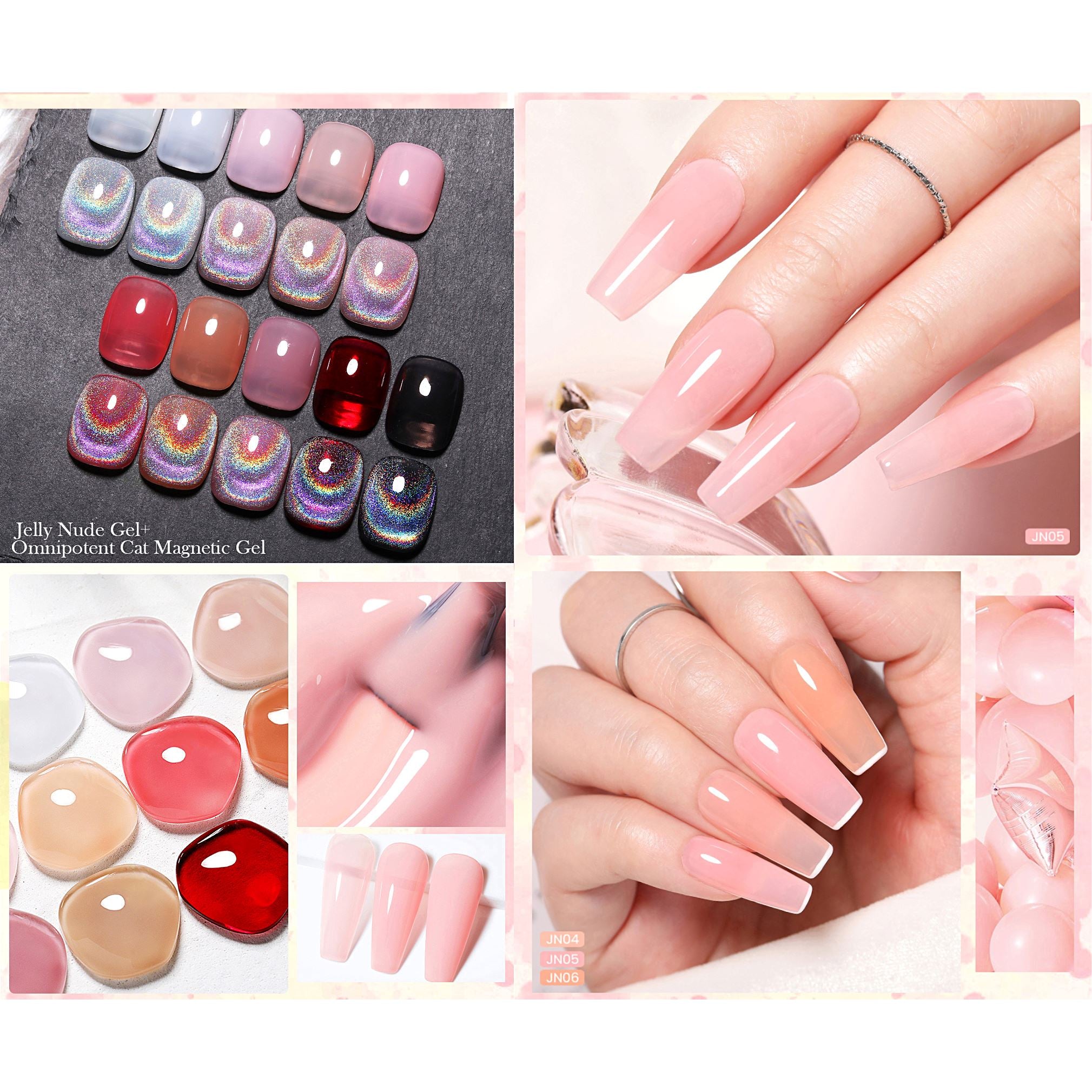Born Pretty Jelly Nude Gel Polish - Long Lasting Soak Off UV LED Nail Polish for Salon & Home Manicure - Perfect for Weddings, Parties & Everyday Wear