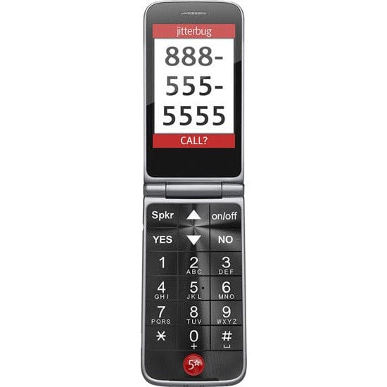 Jitterbug Flip Easy-to-Use Senior Cell Phone with Large Buttons & Hearing Aid Compatible - Graphite | Perfect for Elderly & Visually Impaired Users at Home or Travel