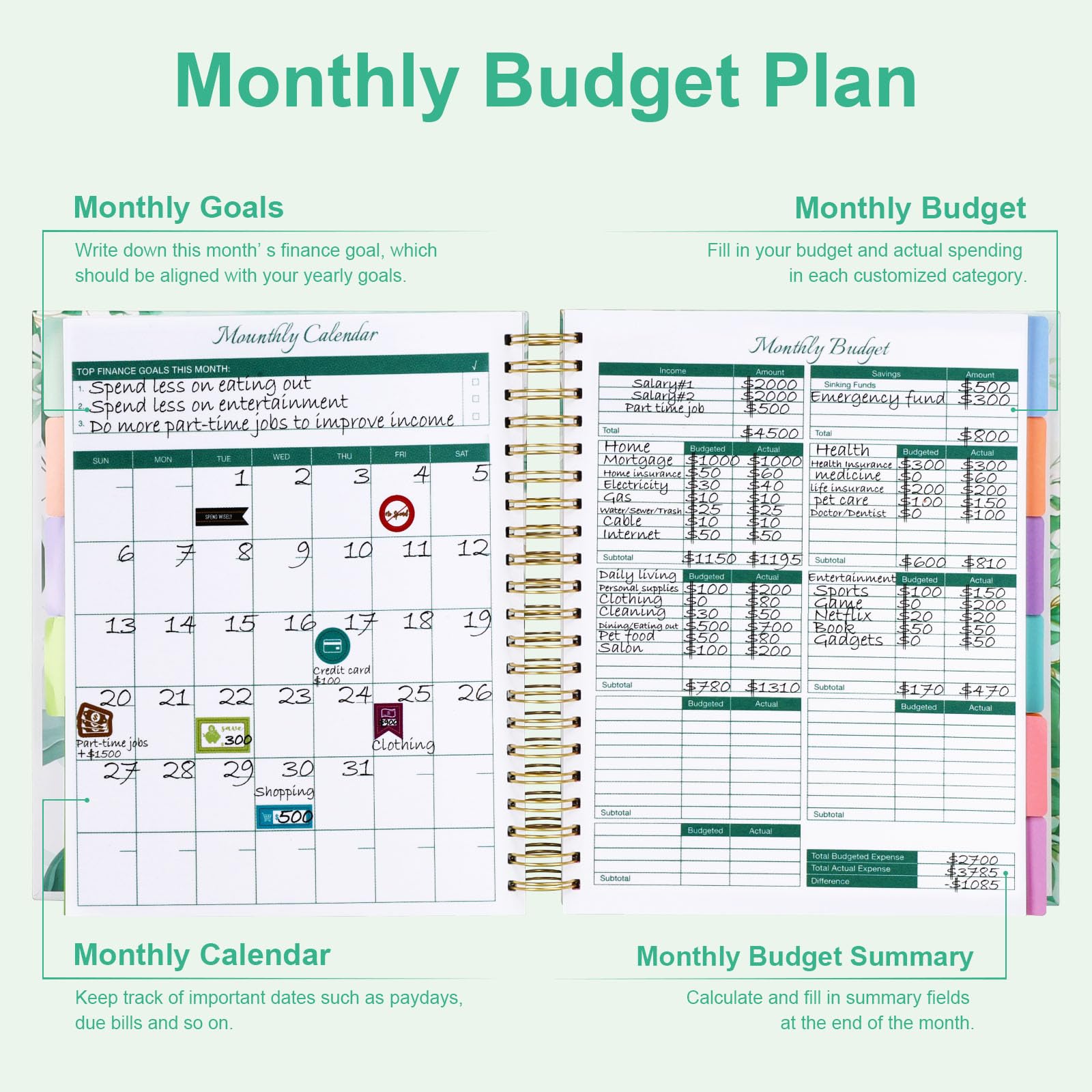 2025 Large Budget Planner 8.5