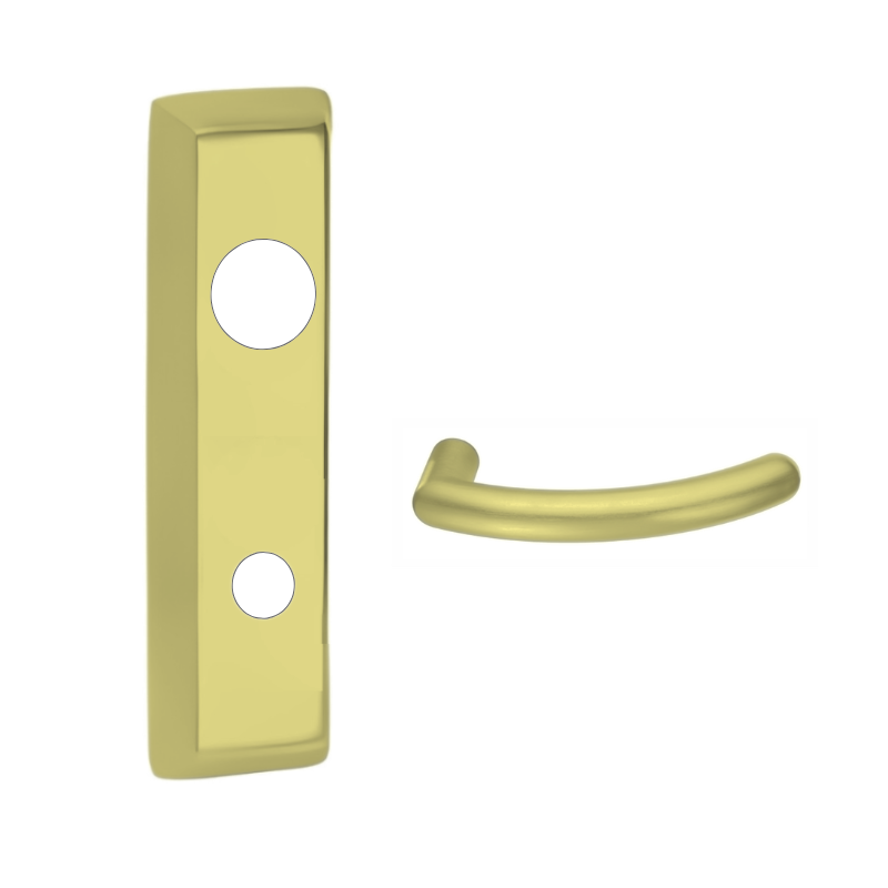 Corbin Russwin 109955ET LC Exit Device Trim with Classroom Function - Salvador 109 Lever Escutcheon for ED5000 Series (No Cylinder Included) - Ideal for School, Office & Commercial Building Security Doors