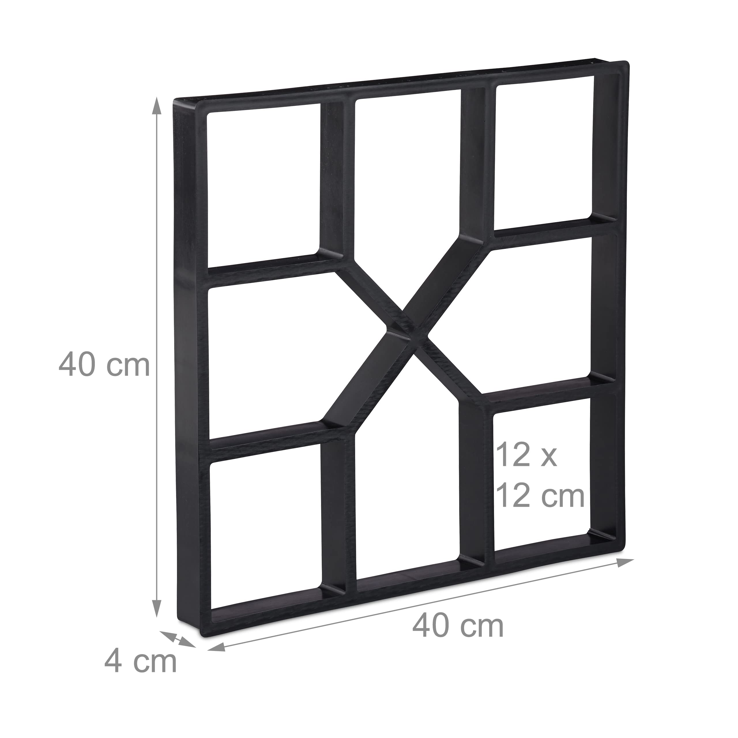 40x40cm Square Concrete Mould Form - DIY Cement Path Paving Pattern Maker for Garden Walkway, Patio & Driveway Decoration