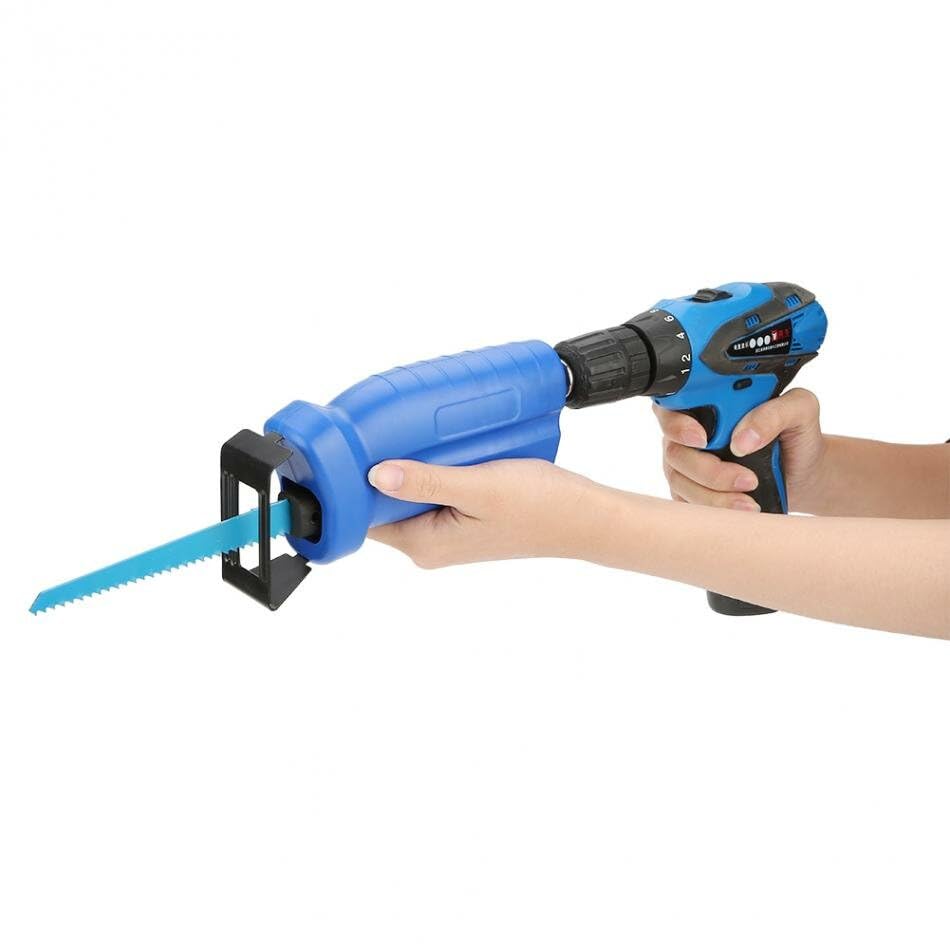 Portable Reciprocating Saw Adapter Set - Convert Electric Drill to Reciprocating Saw for Wood Cutting, Metal Cutting & DIY Projects | Perfect for Home Improvement, Construction & Emergency Repairs