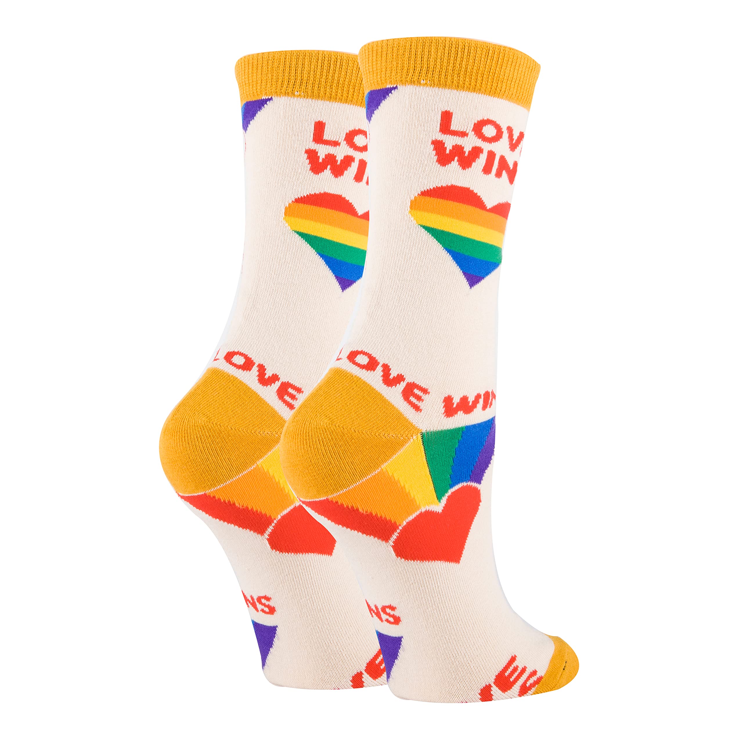 Oooh Yeah Women's Fun Novelty Crew Socks - Positive & Crazy Cool Socks for Everyday Wear, Gifts & Funny Outfits