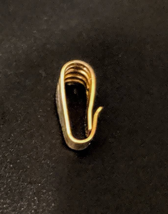 14K Solid Yellow Gold Locket Loops Dangle Bail with Open Ring - Handcrafted in USA - Perfect for Coin & Pendant Mounts - Ideal for Jewelry Making, DIY Crafts & Gift Giving