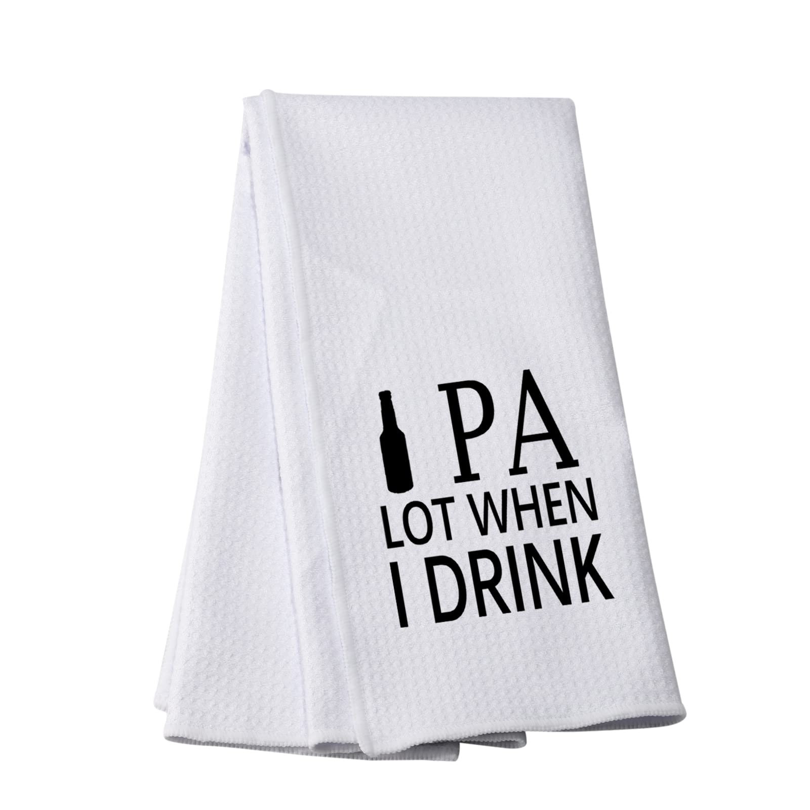 PWHAOO Funny Beer Kitchen Towel - IPA Design for Beer Lovers, Perfect Gift for Home Bar, BBQ Parties & Kitchen Decor