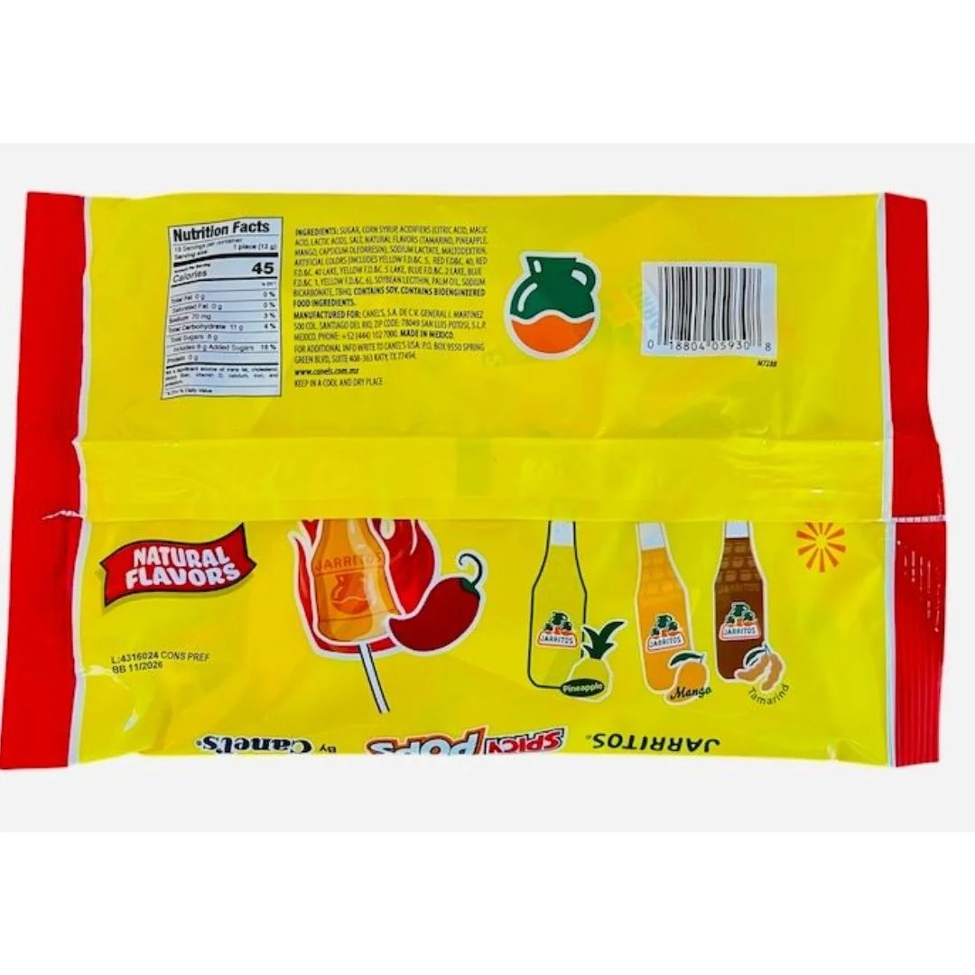 Canels Jarrito Spicy Popcorn 19ct Bag - Crunchy Mexican Snack for Parties, Movie Nights & Road Trips