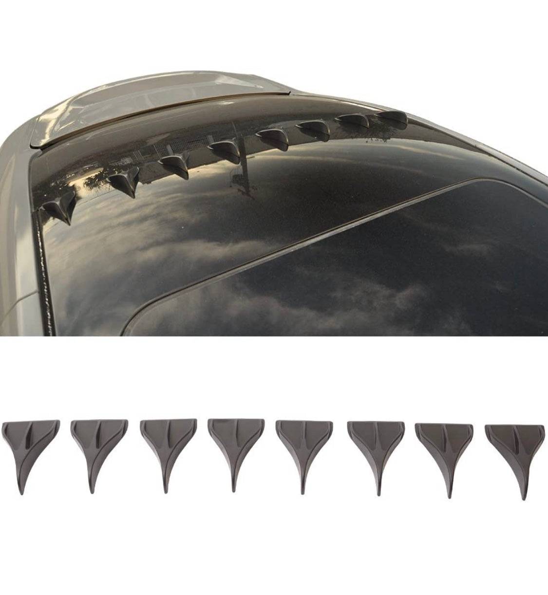 Universal Black S1 Style Shark Fin Spoiler Wing - Car Roof & Trunk Fin for Enhanced Aerodynamics & Style - Perfect for Sedans, SUVs & Trucks