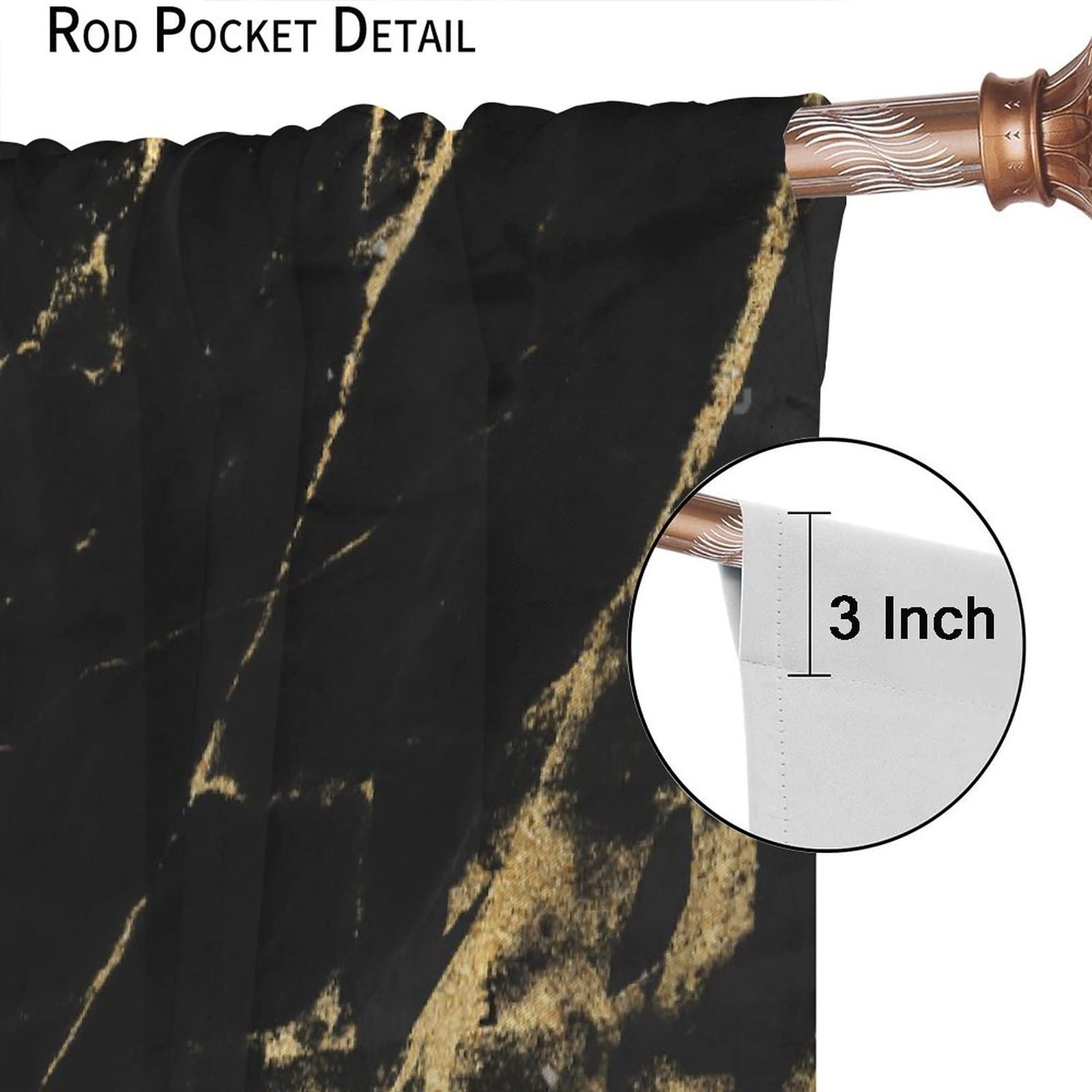 Blue and Crimson Spray Ice Print Marble Curtains for Girls & Boys - 55x63 Inch Window Drapes, Sun Shade Decor for Living Room & Bedroom - Perfect for Kids' Rooms, Nursery, and Home Theater Blackout