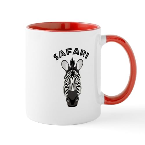 White/Red Inside - Zebra Safari Mugs