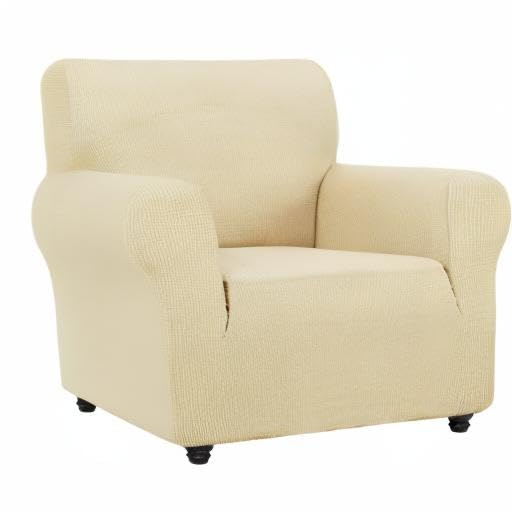 ZNSAYOTX Universal Stretch Chair Slipcover - Super Soft Spandex Sofa Cover with Anti-Slip Foam for Living Room, Office, Dining Chairs - Pet & Dog Furniture Protector (Beige) - Perfect for Home Decor & Furniture Protection