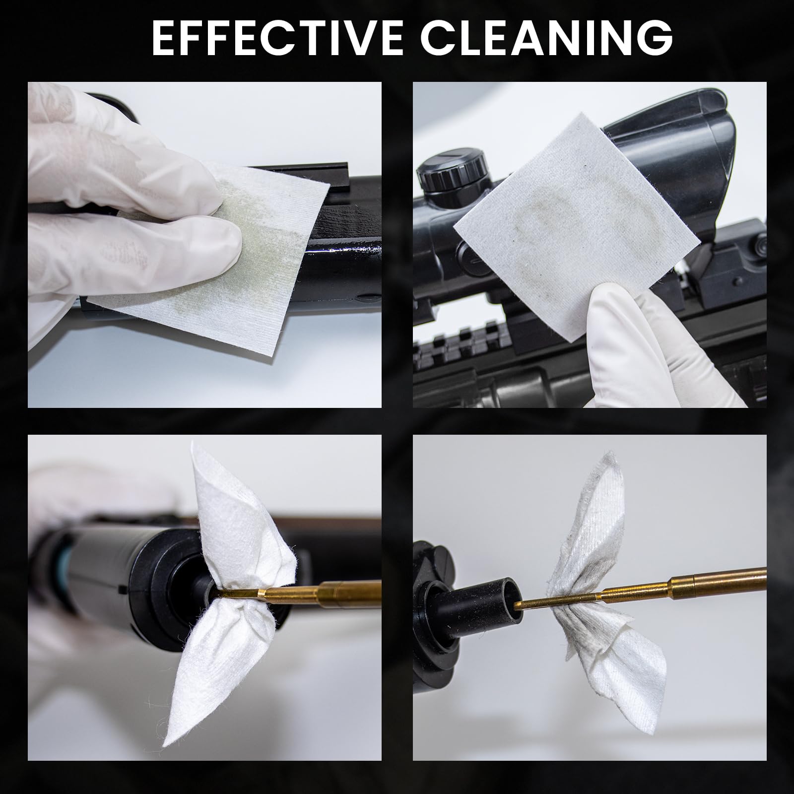 Premium Double Cotton Gun Cleaning Patches - Highly Absorbent 3