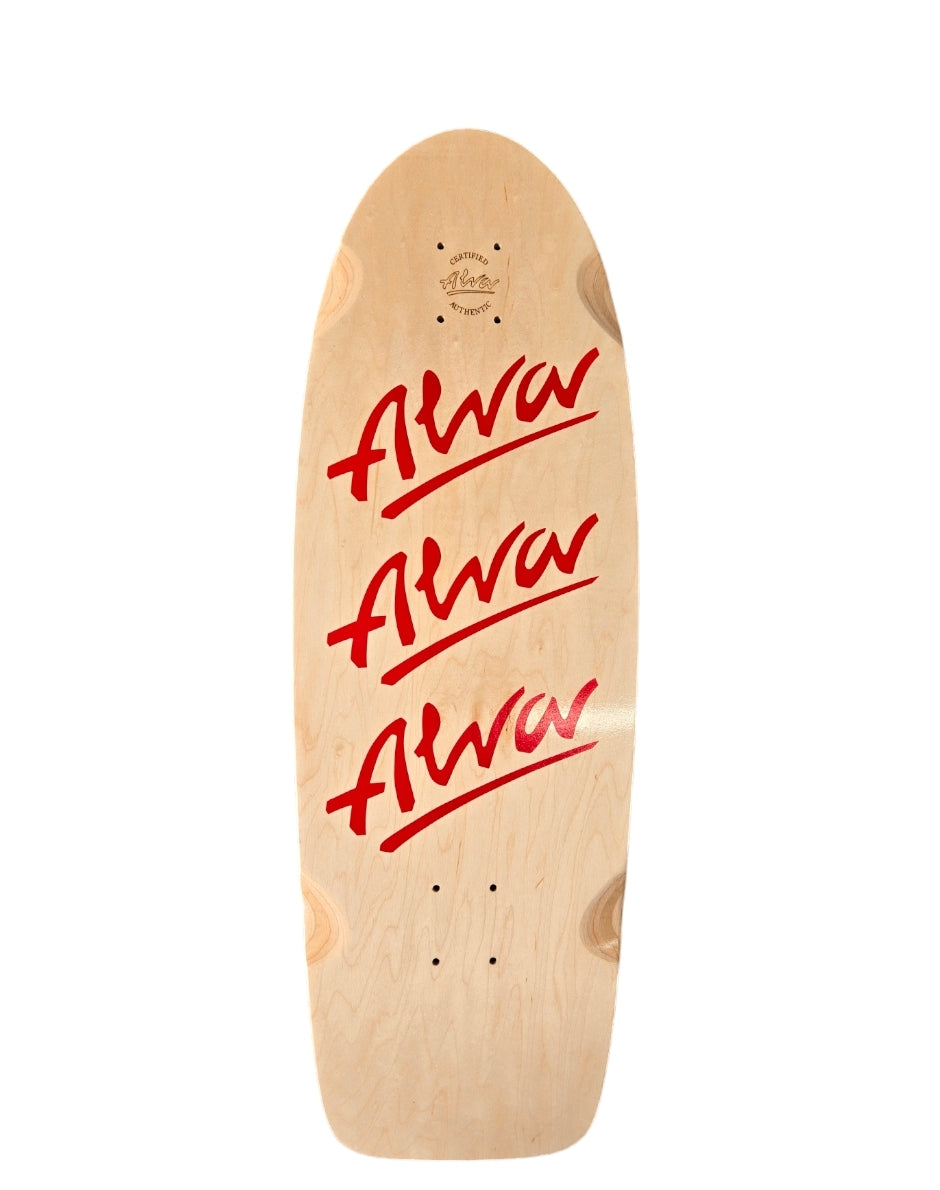 ALVA TRI LOGO Skateboard Deck - Professional 7-Ply Maple Wood Deck for Street & Park Skating - Perfect for Beginners & Advanced Skaters - Red