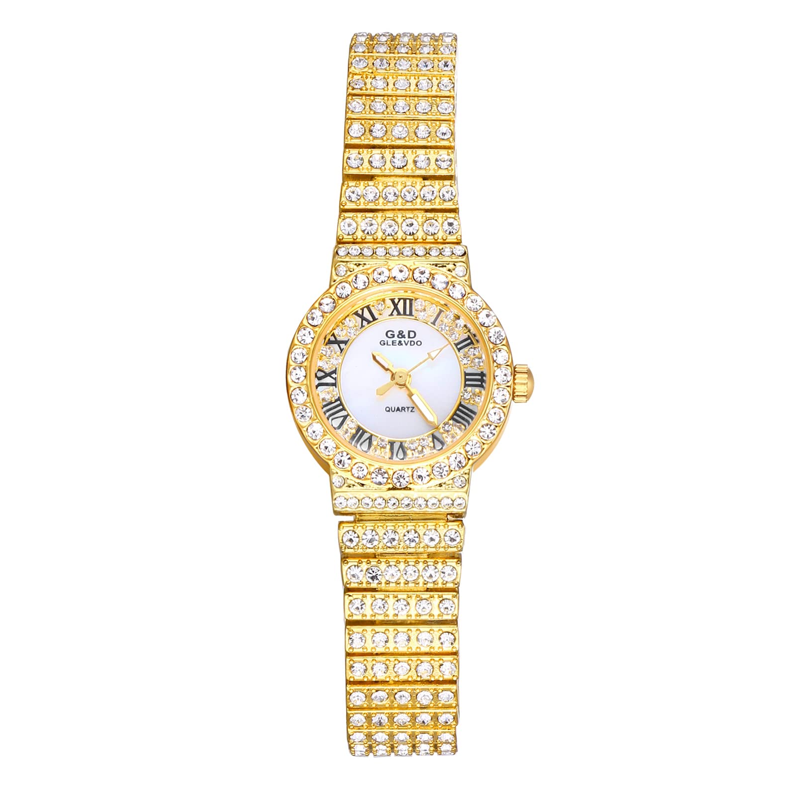 Avaner Women's Rhinestone Bangle Watch - Iced Out Bling Bracelet Watch with Analog Quartz Movement - Elegant Dress Watch for Parties, Weddings & Special Occasions