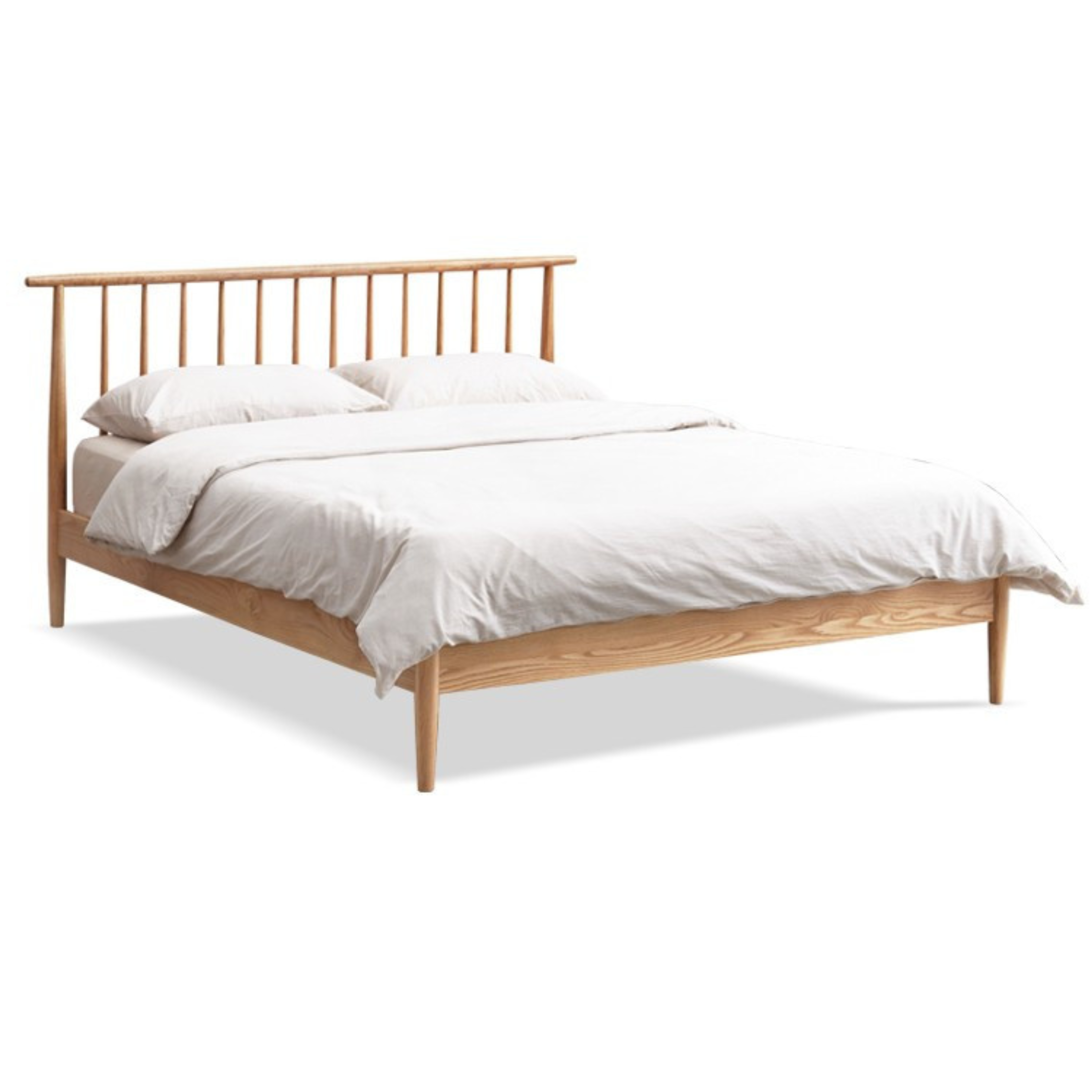 Solid Oak & Beech Wood Windsor Bed - Handcrafted Classic Wooden Bed Frame for Bedroom - Perfect for Master Bedroom, Guest Room & Cozy Farmhouse Style