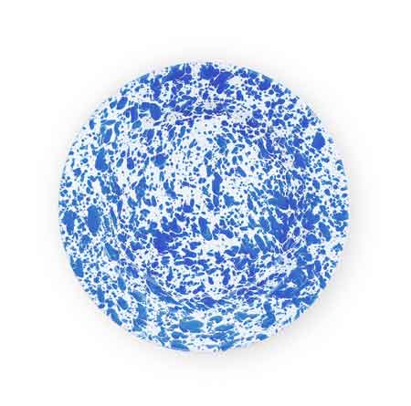 Crow Canyon Enamel Dinner Plates 10.25 Inch - Blue Marble Ceramic Plates Set of 4 for Dining, Kitchen & Home Decor | Perfect for Everyday Meals, Dinner Parties & Gift Giving