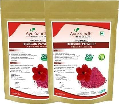 100% Pure Hibiscus Powder (200g) - Natural Organic Superfood for Smoothies, Teas & Skincare - USDA Certified, Vegan & Gluten-Free
