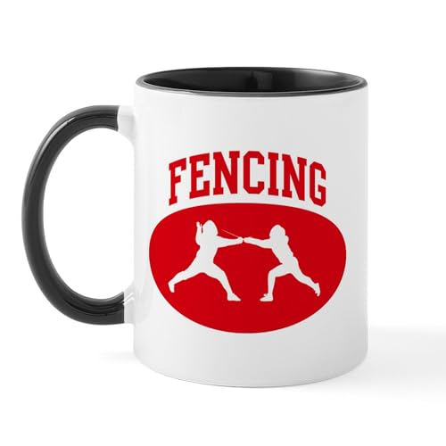 White/Black Inside - Fencing (Red Circle) Mug