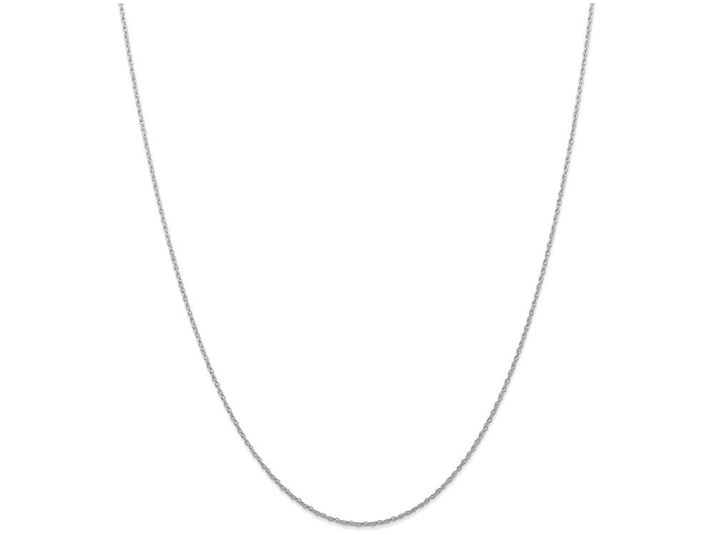 10K White Gold Rhodium-Plated 0.90mm Rope Chain Necklace for Women & Men - Fine Jewelry for Everyday Wear, Gifts & Special Occasions