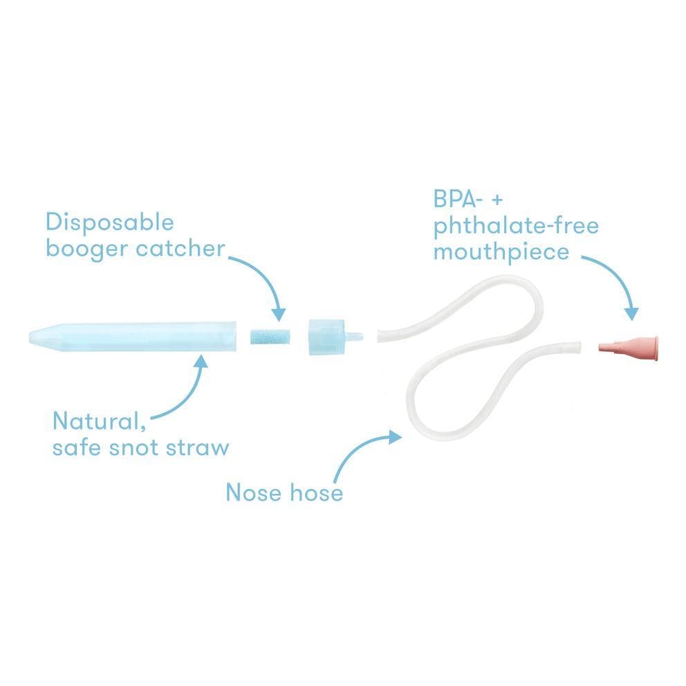 FridaBaby NoseFrida The Snotsucker Nasal Aspirator with Saline Kit - Safe Baby Nasal Care for Congestion Relief | Perfect for Newborns & Infants at Home or Travel