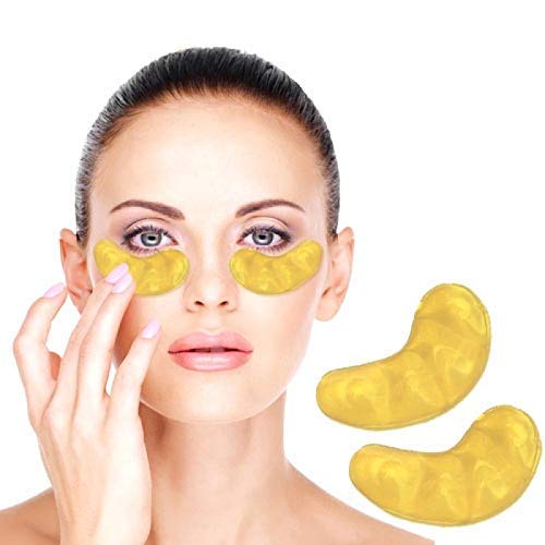 **5 Pairs Natural Crystal Collagen Eye Masks - Hydrating & Anti-Aging Eyelid Patches for Dark Circles, Wrinkles & Dry Skin | Perfect for Night Routine & Travel Skincare**