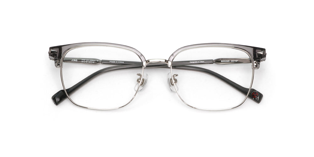 JINS x NARUTO KAKASHI Model Gray Glasses - Anime Inspired Eyewear for Naruto Fans | Perfect for Cosplay, Collecting & Daily Wear