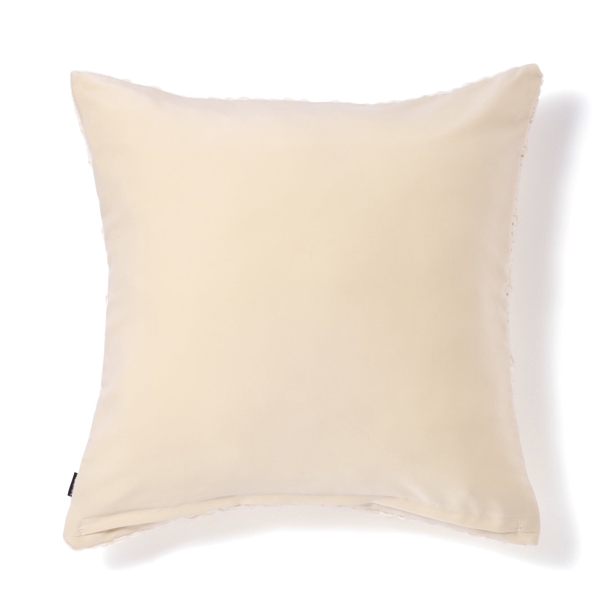 Soft Chenille Ribbon Cushion Cover 18x18 Inches Ivory - Cozy Home Decor for Sofa, Bed & Living Room