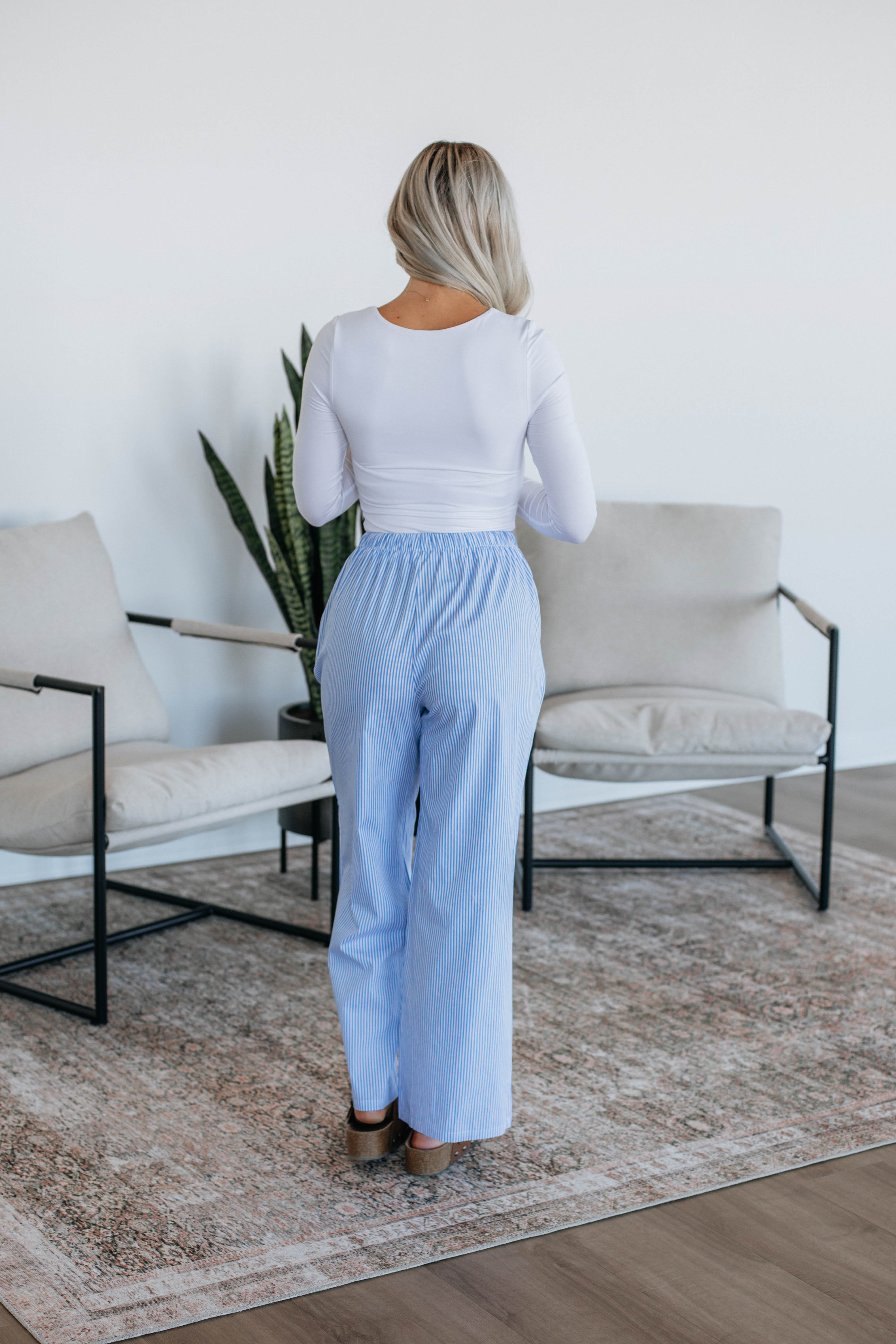 Stylish Bryce Striped Pants for Women - Trendy High Waist Casual Trousers | Perfect for Office, Travel & Everyday Wear