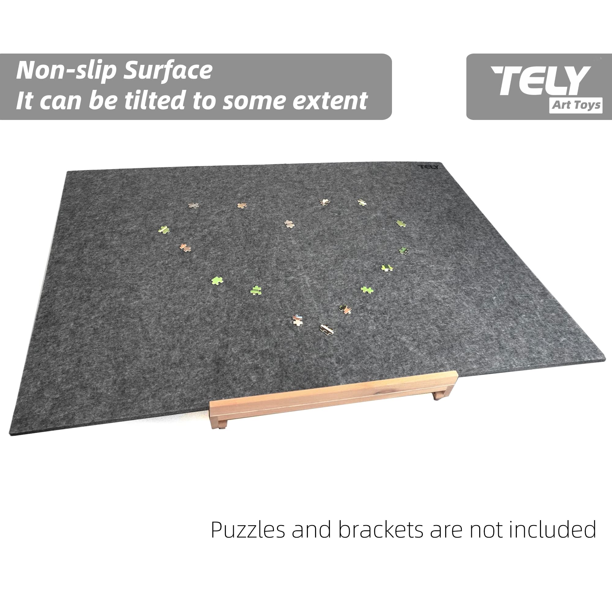 TELY Extra Large Foldable Puzzle Board with Felt Mat - Holds Up to 2000 Piece Jigsaw Puzzles | Portable & Space-Saving Design for Easy Storage | Perfect for Home, Travel, and Family Game Nights