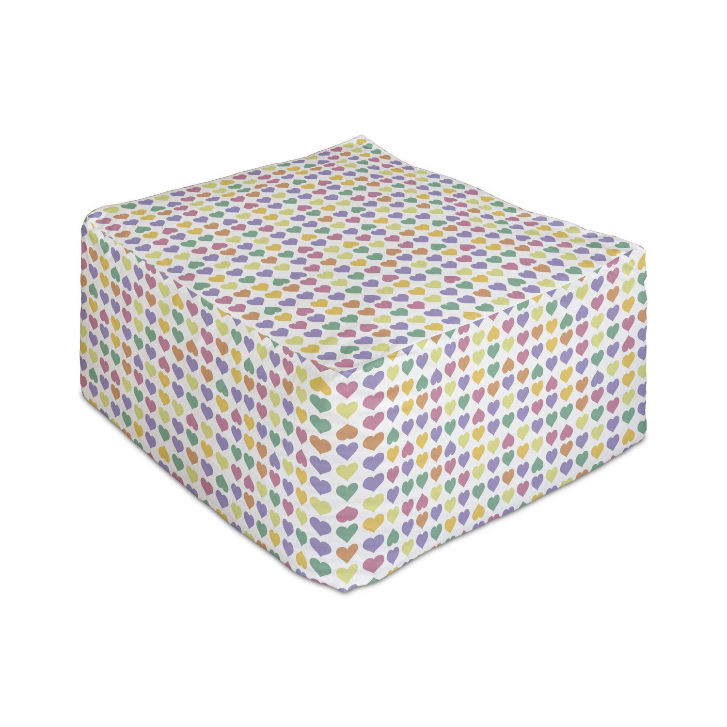 Ambesonne Valentine's Day Rectangle Pouf Ottoman - 25