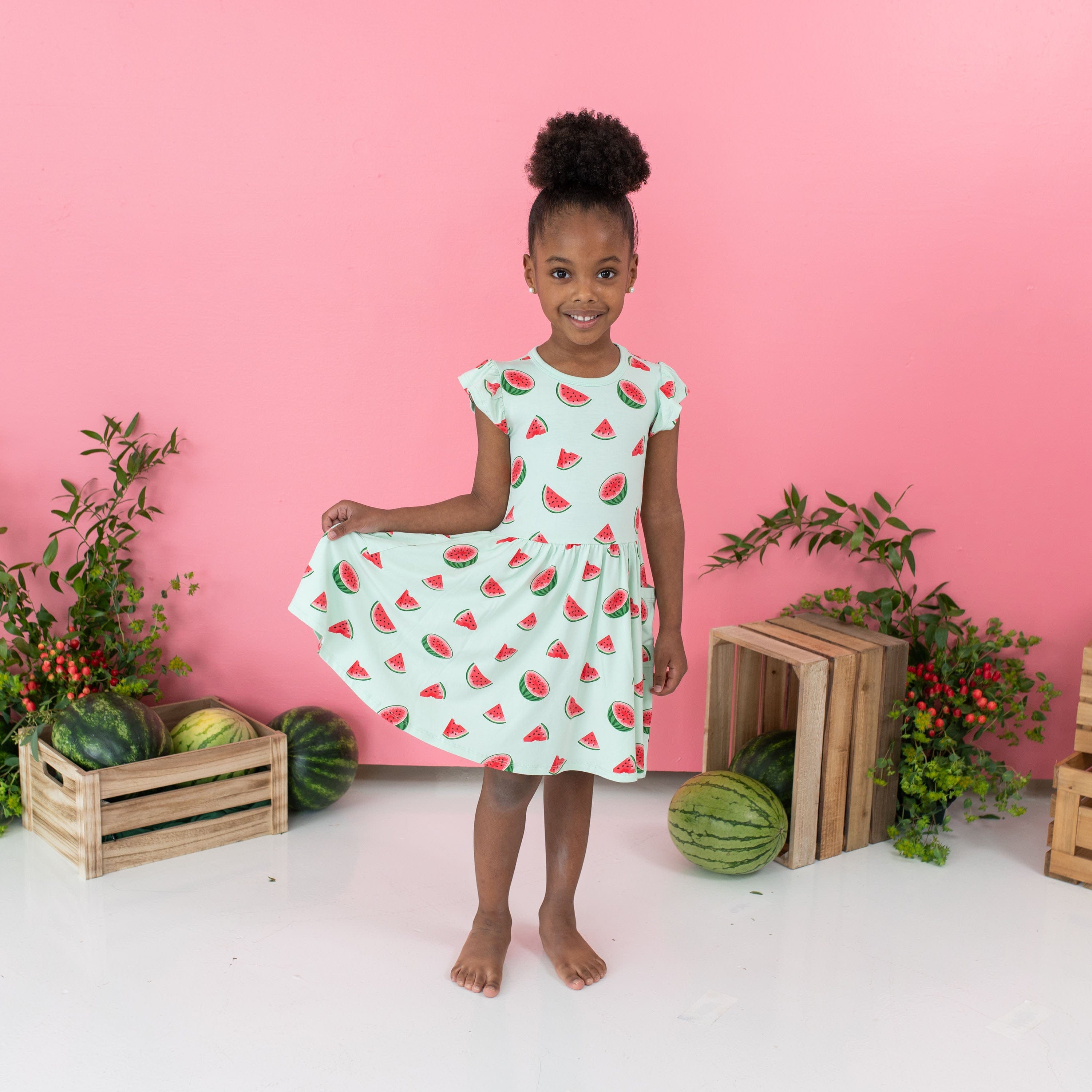Watermelon Print Pocket Dress for Women - Casual Summer Flowy Dress for Beach, Picnic, and Outdoor Activities
