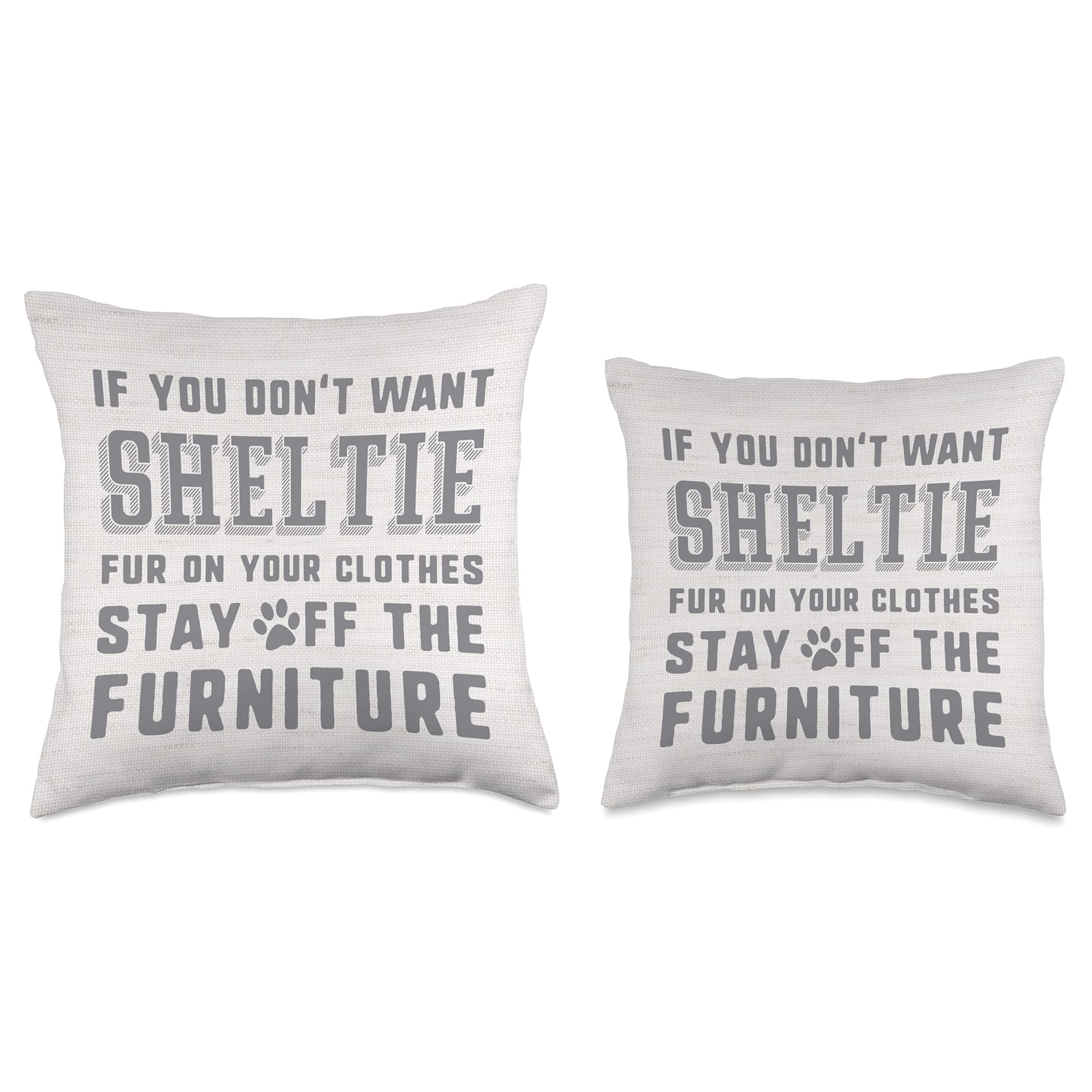 Waterproof Dog Fur Resistant Throw Pillow - Keep Your Furniture Clean & Fur-Free for Sheltie & Other Dog Breeds - Perfect for Living Room, Couch & Sofa Protection