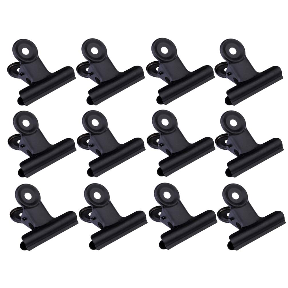 NUOBESTY 38mm Metal Bulldog Clips for Photos, Artwork & Office Use - 30pcs