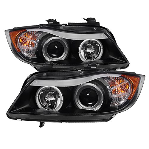High-Performance LED Halo Headlights for BMW 3-Series (2006-2008) - Black/Clear Lens - Upgrade Your Night Driving & Style
