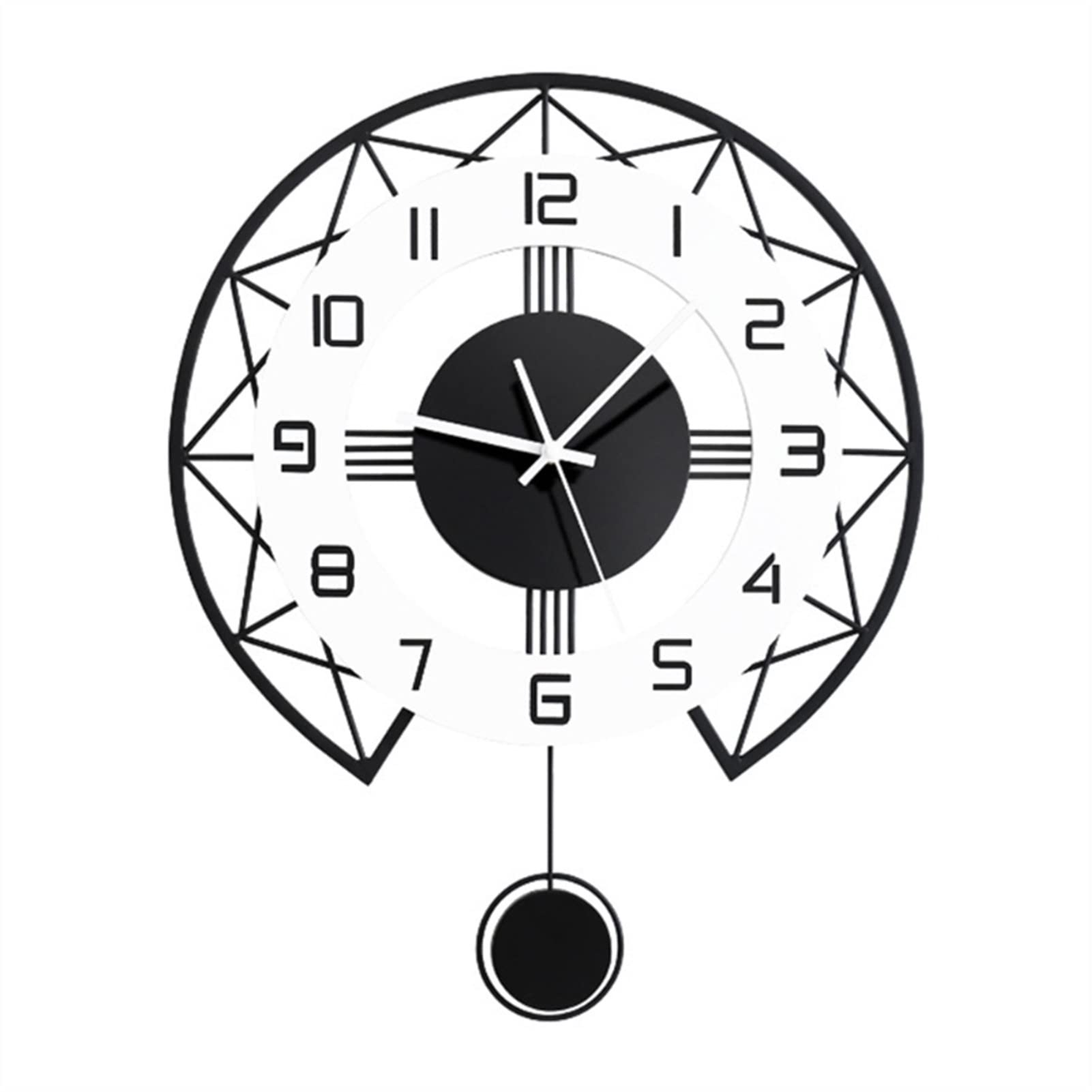 Modern Silent Wall Clock - Battery Operated Quartz Clock with Simple Design for Home, Living Room, Office Decor | Perfect for Bedroom, Kitchen, and Workspace