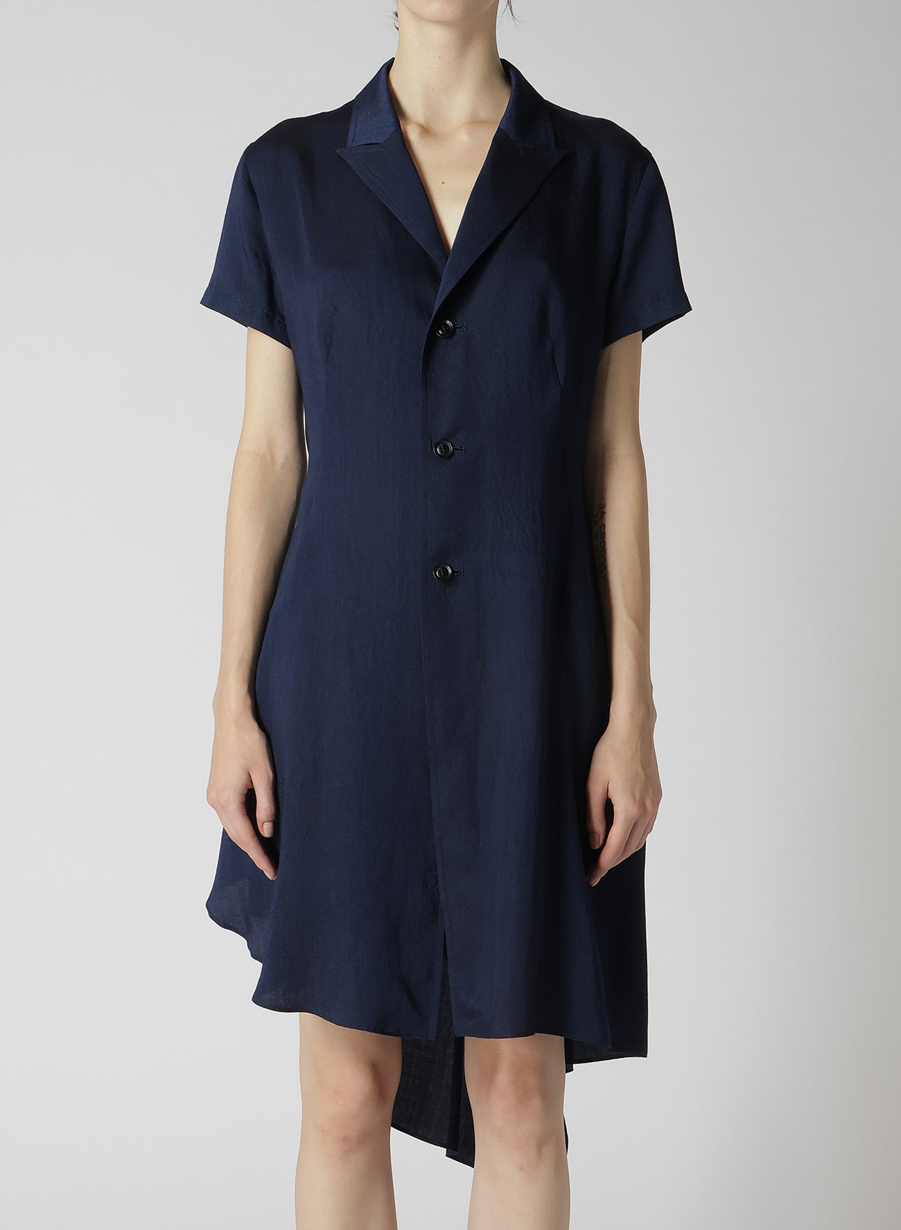 Cupro Dungaree Twill Asymmetrical Shirt Jacket - Stylish Layering for Casual Outfits & Streetwear Fashion