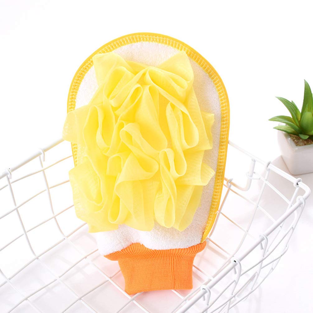 6-Pack Exfoliating Body Scrub Mitts - Loofah Sponge Pouf for Dead Skin Removal & Spa Bath | Shower Scrubber for Smooth Skin (Random Colors) - Perfect for Home Spa, Gift Sets & Daily Skincare Routine
