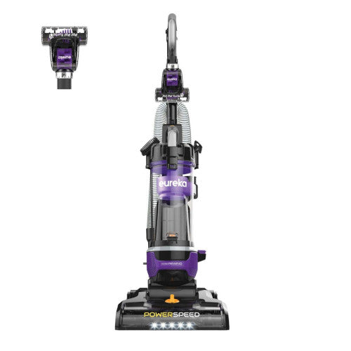 EUREKA Powerspeed Lightweight Bagless Upright Vacuum Cleaner - Powerful Suction for Pet Hair, Carpets & Hard Floors | Perfect for Home Cleaning & Quick Pickups
