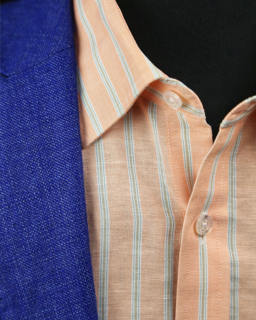 Jarrow Linen Stripe Shirt for Women - Breathable Orange Summer Blouse - Casual Office Wear & Beach Outfit