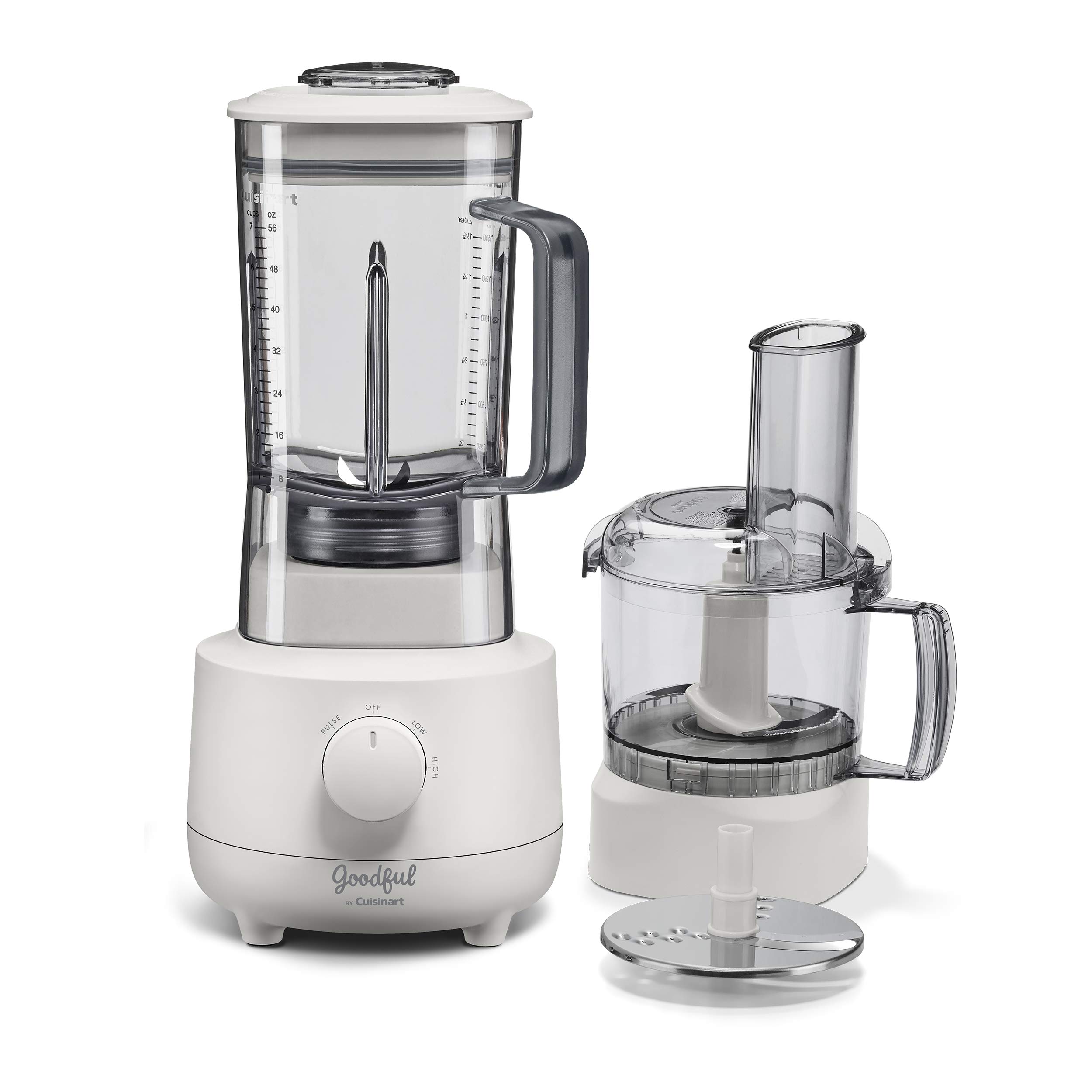 Cuisinart BFP700GF 3-Cup Mini Food Processor & 56oz Blender - Powerful Compact Blender for Smoothies, Shakes, Sauces & Food Prep - Perfect for Small Kitchens, Dorms & RVs - White (Small)