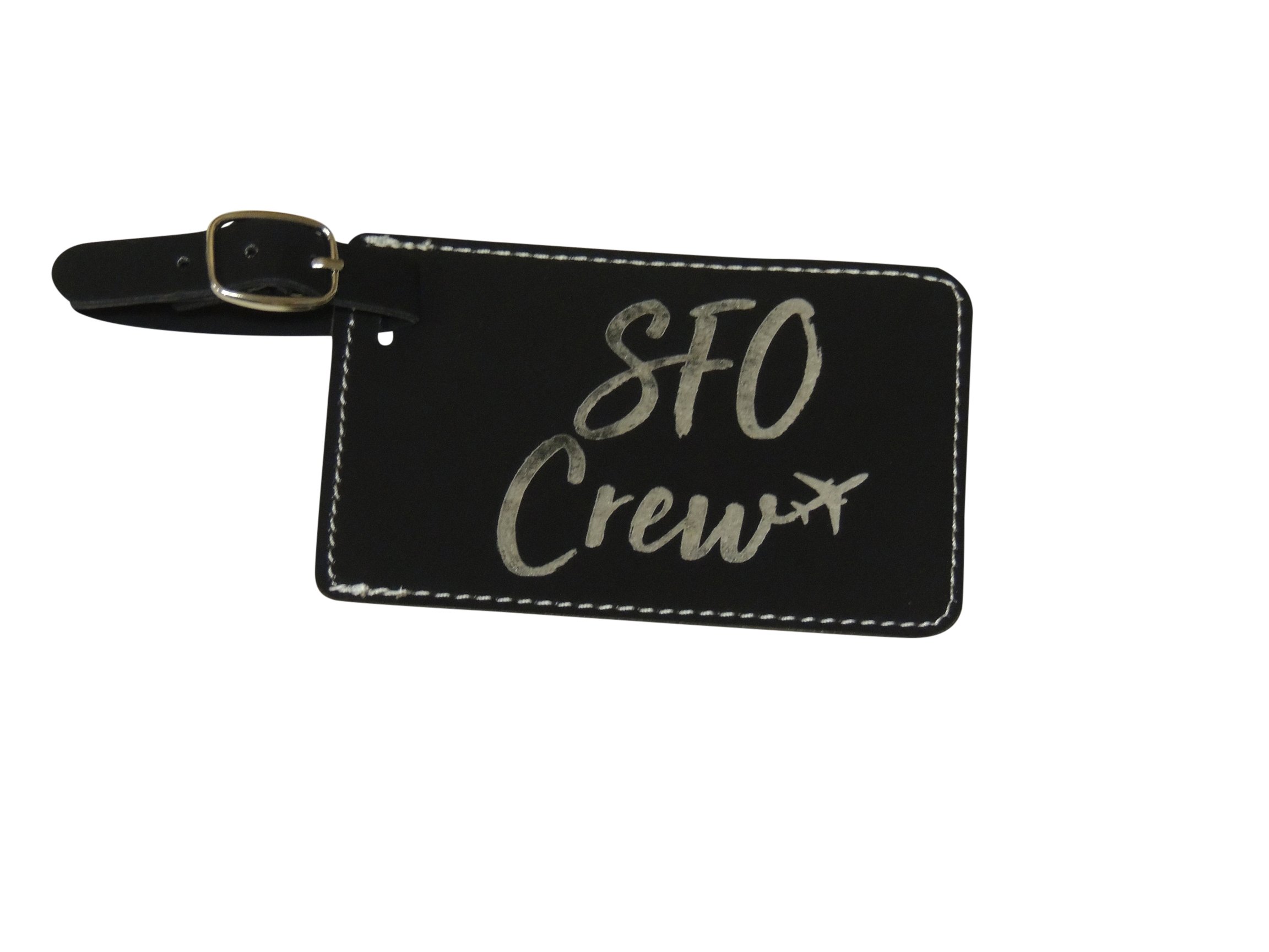 San Francisco Crew Base Luggage Tag for Flight Attendants - Durable SFO Airline ID Tag with Custom Name & Contact Info - Perfect for Cabin Crew, Pilots and Frequent Flyers (Ideal for Business Travel & Vacation)