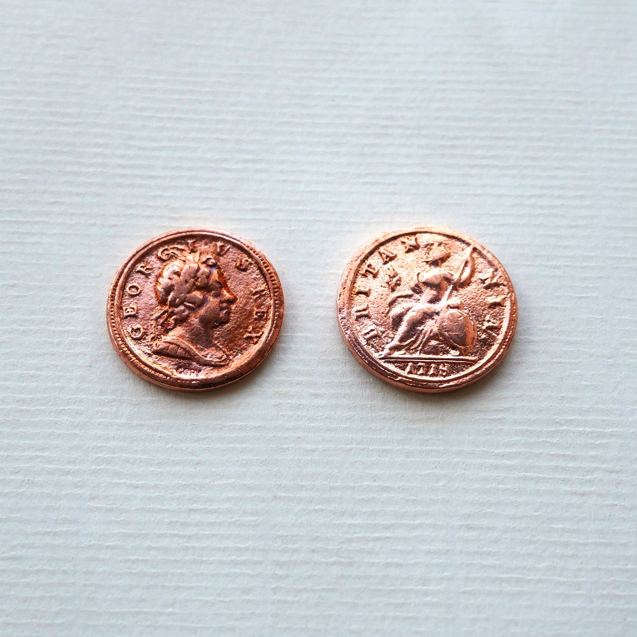 1718 British Halfpenny Coin - Authentic Vintage Collectible for Coin Enthusiasts & History Buffs | Perfect for Display, Gifts & Historical Collections