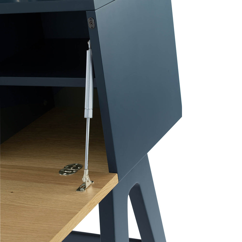 VALEN Study Desk 96cm Blue Space & Oak - Perfect for Home Office, Student Study & Small Space Workstation