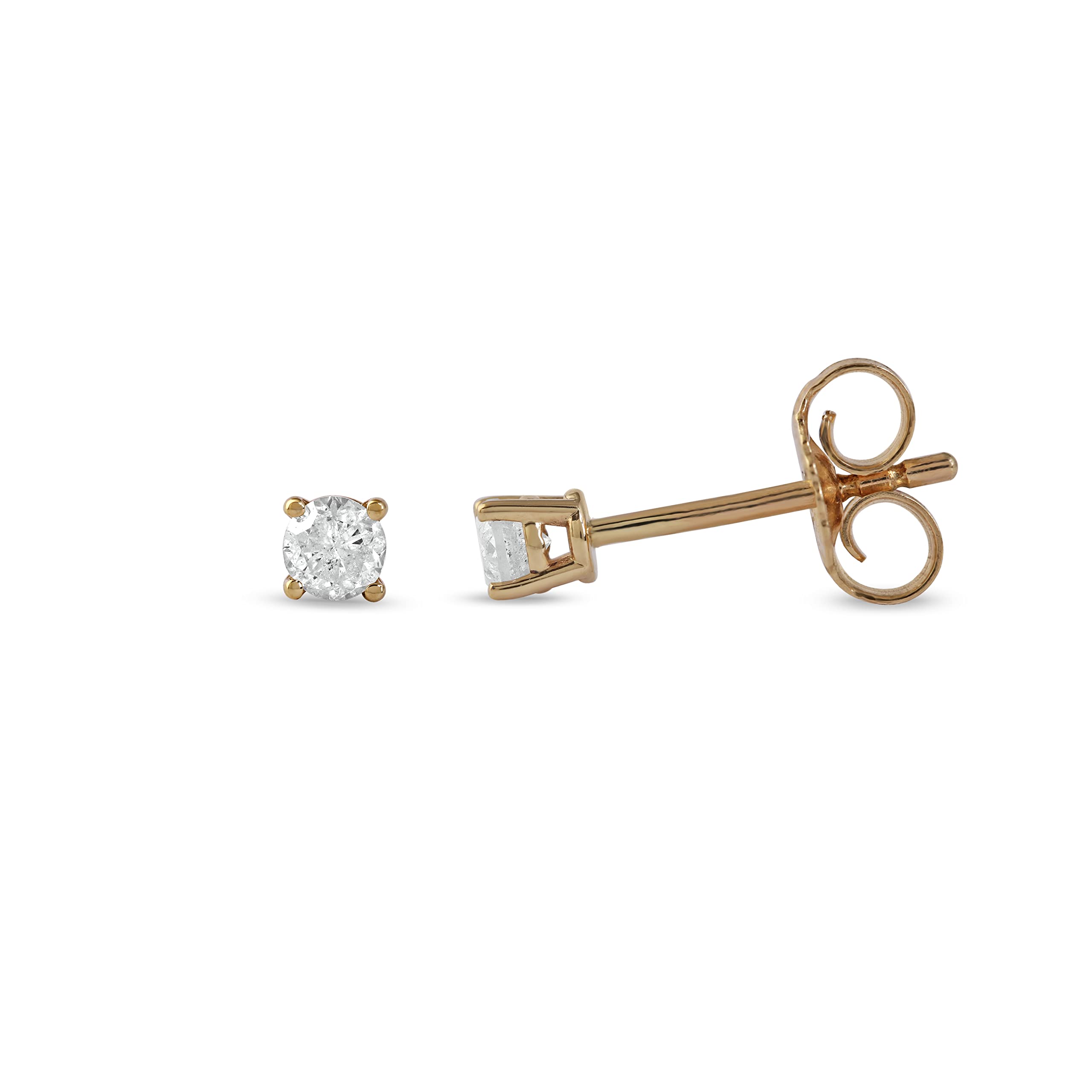 IGI Certified Diamond Stud Earrings for Women - 14K Gold WOW Collection (I2-I3 Clarity) | Perfect for Weddings, Anniversaries & Special Occasions