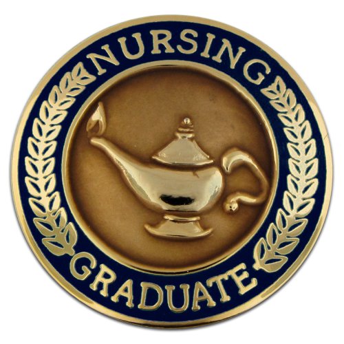 Navy Blue Nursing Graduate Gold Plated
