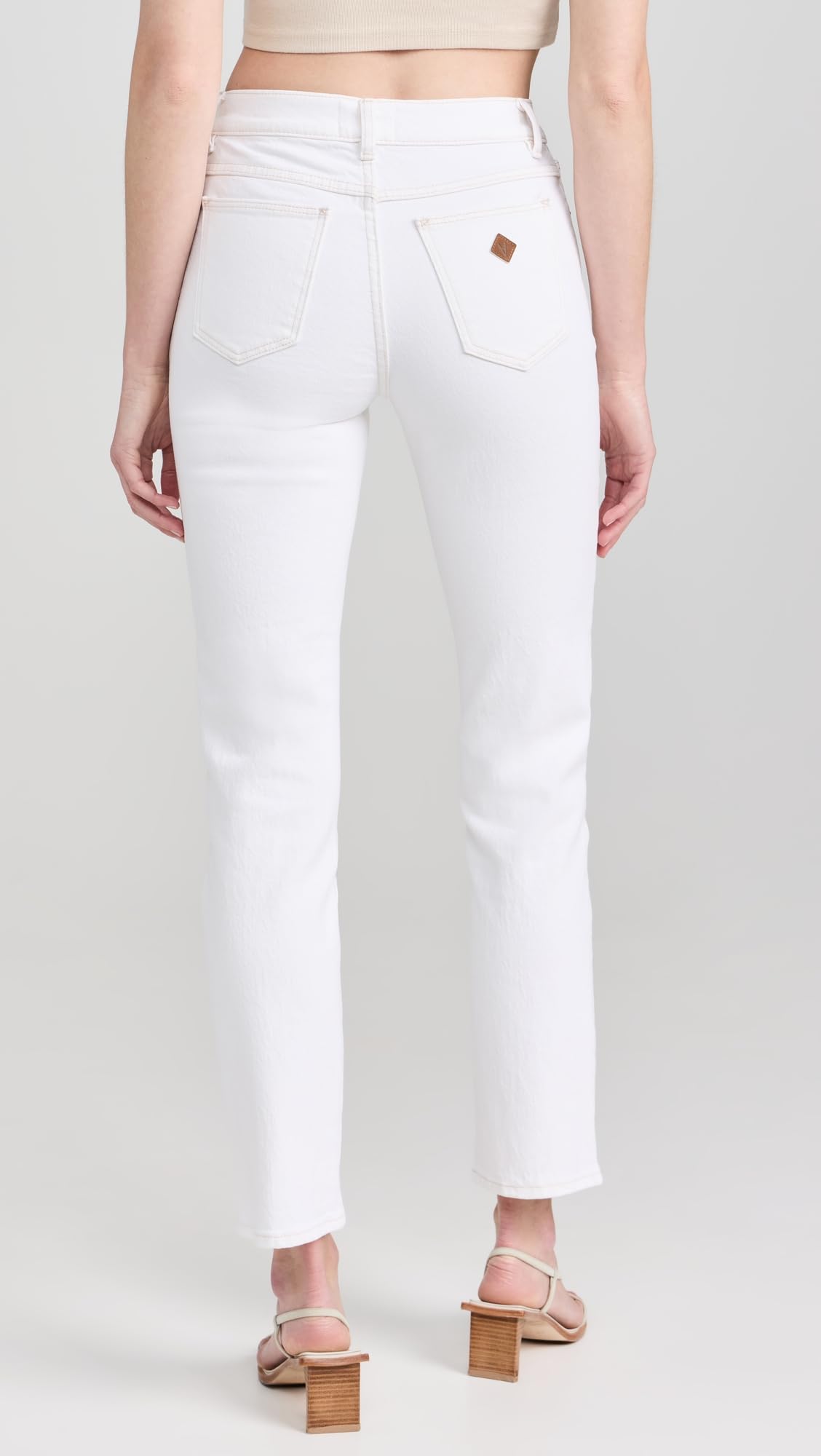 ABRAND Women's High Waist 95 Stovepipe Bianco Jeans - Skinny Fit Stretch Denim Pants for Casual Wear & Night Out