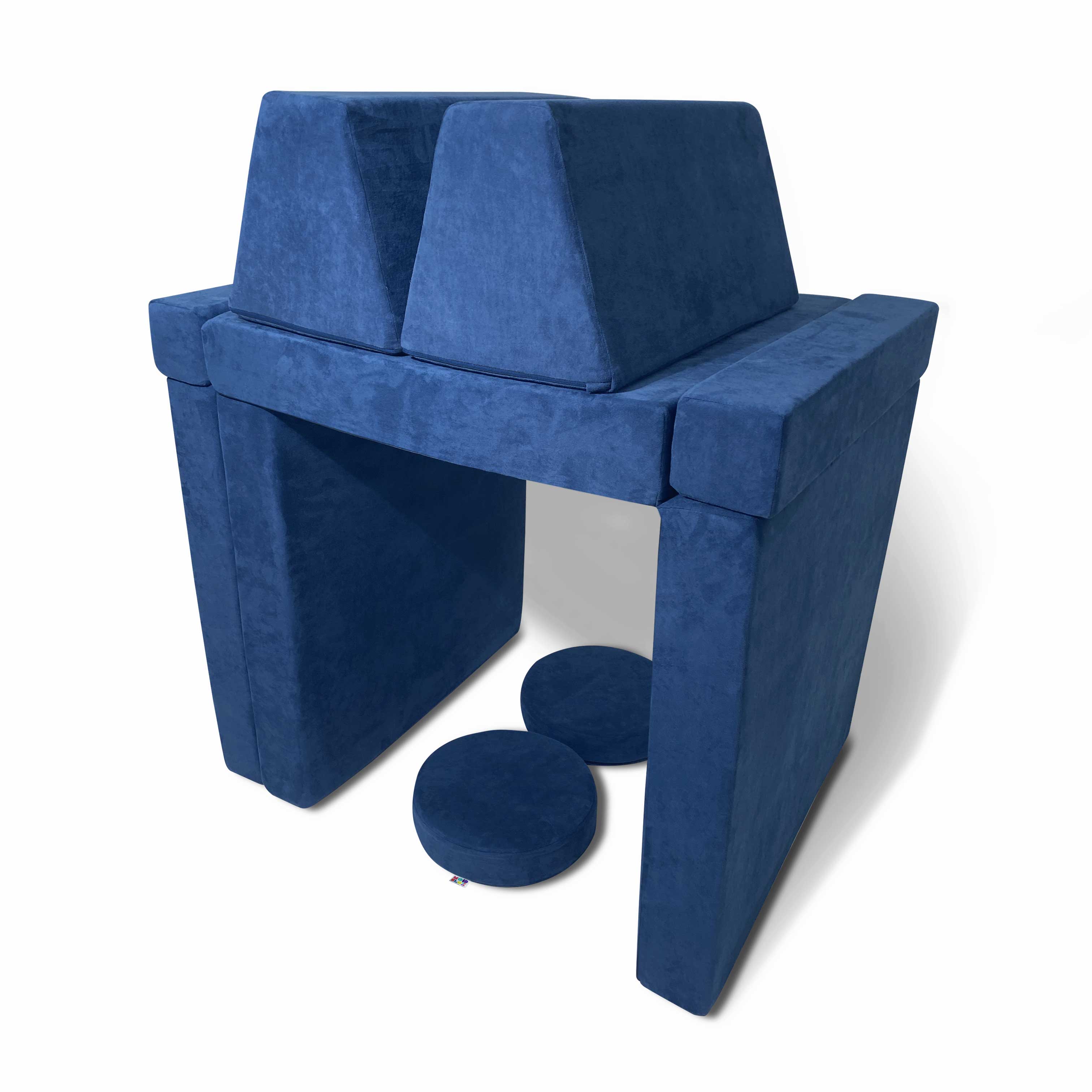 10-Piece Soft Modular Microsuede Foam Kids Play Couch Set - Durable & Washable for Playroom, Bedroom, or Living Room - Perfect for Toddlers & Children's Indoor Playtime, Reading Nook, or Nap Space