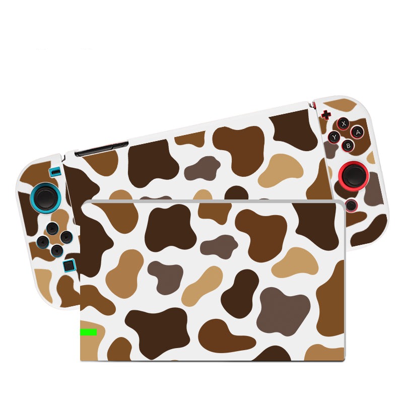 Premium Moka Cow Pattern Protective Case for Nintendo Switch - Durable Hard Shell Cover with Soft Interior for Gaming & Travel