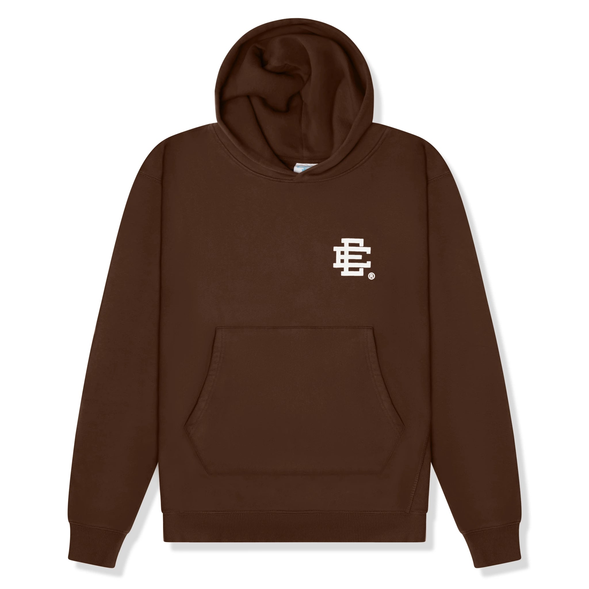 Eric Emanuel EE Basic Brown White Hoodie - Men's Casual Pullover Sweatshirt for Streetwear & Loungewear | Perfect for Gym, Travel & Everyday Wear