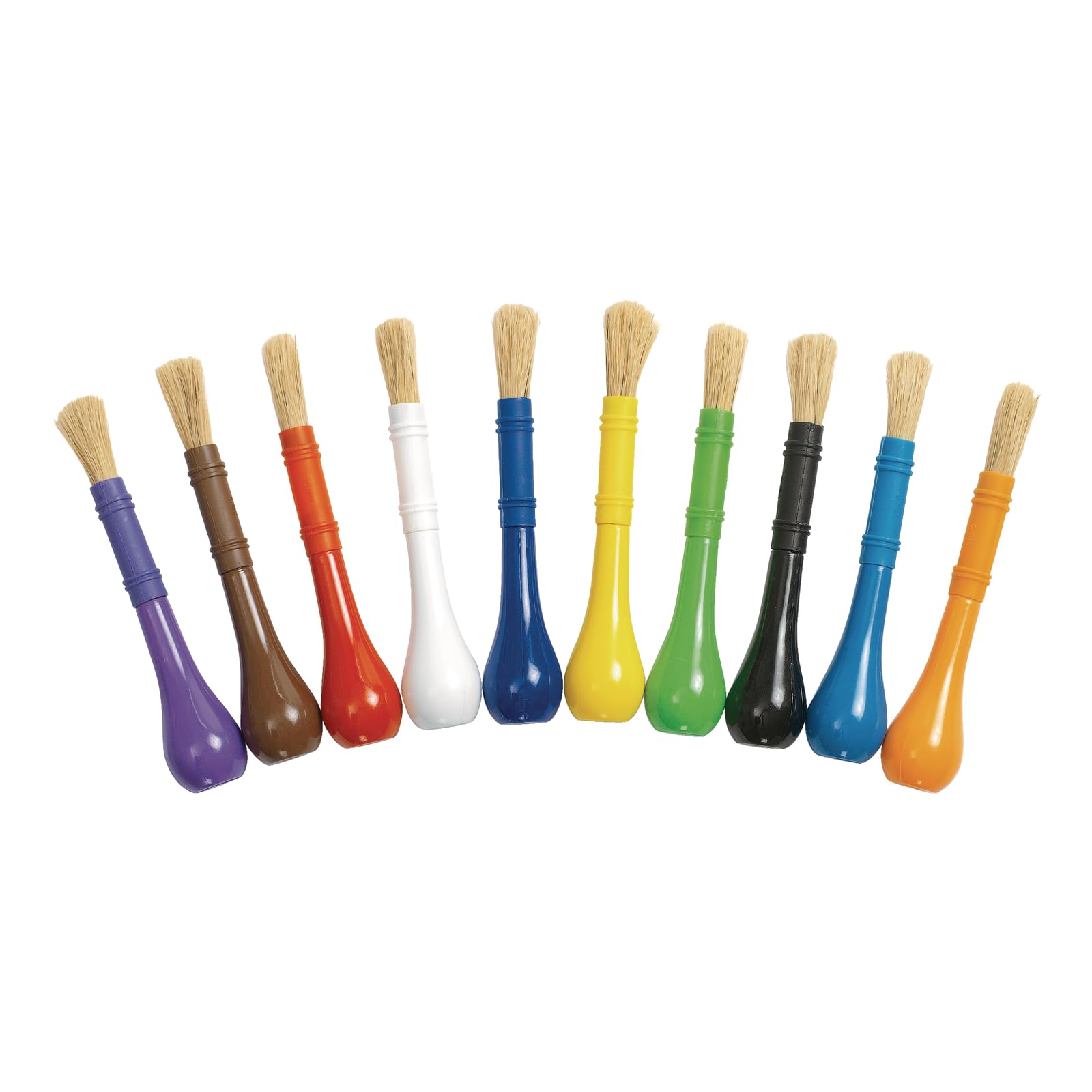Easy-Grip Jumbo Paint Brushes for Toddlers & Special Needs - 10-Pack Kids Art Brushes for Acrylic, Watercolor & Craft Paint - Perfect for Classroom, Home & DIY Projects