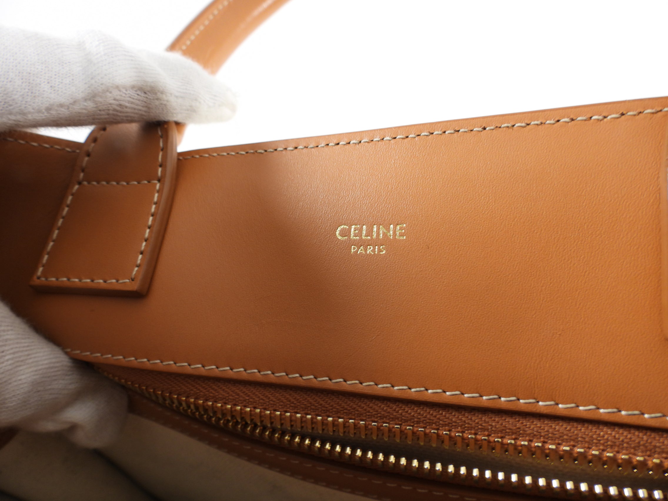 Celine Vertical Canvas and Leather Logo Tote Bag for Women - Stylish Designer Handbag for Work, Travel & Everyday Use